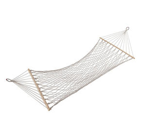 उष्णकटिबंधीय ब्राजील-शैली पोर्टेबल कैनवास झूला जाल झूला के साथ ठोस लकड़ी स्प्रेडर - Product Image 2