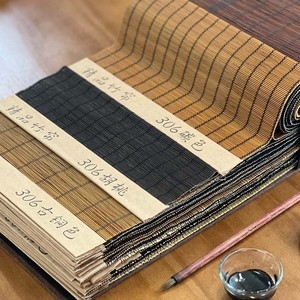 70% ánh sáng mặt trời ngăn chặn tự nhiên hoang dã tre con lăn Shades tay-dệt khoảng cách nhỏ khối vải đồng bằng - Product Image 1