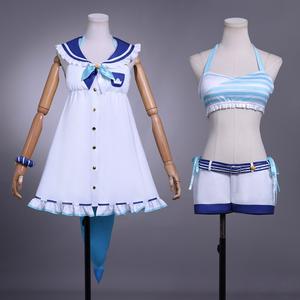 Costume de cosplay Forever <span class=keywords><strong>Saba</strong></span>, Vtuber, idole virtuelle, cosplay, jeu, présentateur, rôle, robe, sous-vêtements, composant en polyester, ensemble complet Echo - Product Image 1