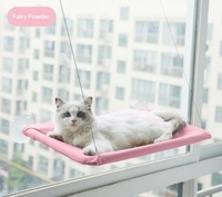 Lit suspendu pour chat en bois massif, hamac confortable pour chaton, perchoir pour fenêtre ensoleillée, hamac de sommeil pour chats sur la fenêtre