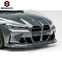 Lame avant en fibre de carbone sèche style V pour BMW G80 G81 M3 G82 G83 M4, spoiler de pare-chocs avant, diffuseur, séparateur