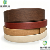 Bande de chant PVC, épaisseur 0,4-2 mm, motif grain de bois, couleur unie, pour panneaux MDF de meubles, vente en gros usine, taille personnalisée