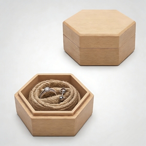 Caja de madera de haya para manualidades, joyería y relojes, caja de recuerdos de madera, caja de regalo hecha a mano, caja de joyería de madera de Vietnam. - Product Image 1