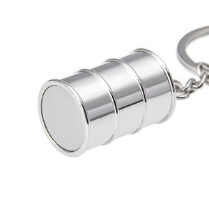 Gantungan kunci cat logam 3D kreatif kustom gantungan kunci barel Drum minyak Logo modis liontin suku cadang mobil logam Aloi seng - Product Image 4