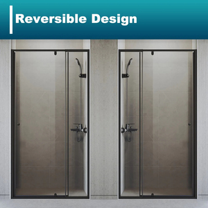 Khách sạn phong cách phòng tắm vòi hoa sen phân vùng Dễ dàng cài đặt 6/8mm Tempered Glass Khung vòi hoa sen cửa phòng tắm - Product Image 2