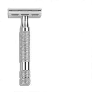 Rasoir manuel personnalisé à double tranchant en acier inoxydable avec poignée antidérapante Rasoir classique jetable pour le visage et les cheveux des hommes - Product Image 4