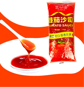 Sauce Tomate OEM 1kg en Sac – Ketchup Tomate Sucré-Acidulé Commercial pour Hot-dogs, Burgers, Poulet Frit et Frites - Product Image 1