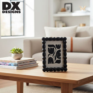 Cornice per Foto in Legno DX Designs 4X6 5x7 - Cornice Decorativa Nera Lucida <span class=keywords><strong>con</strong></span> Bordo Perlato Unico per Arredamento Casa e Ufficio - Product Image 3