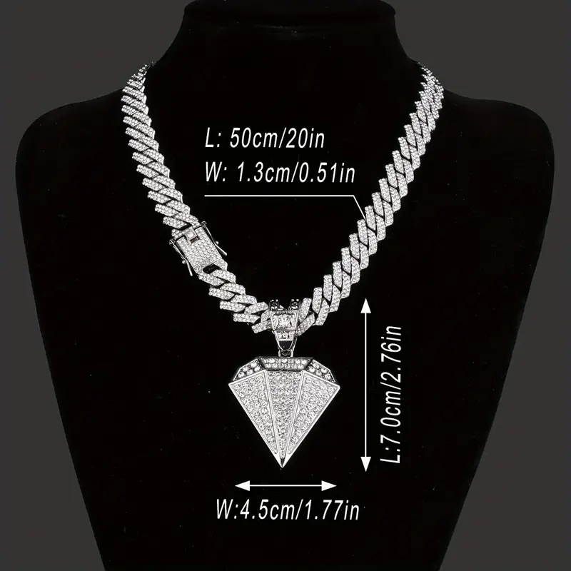 Silver diamond necklace