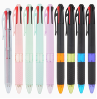 Stylo bille rétractable multicolore 4 en 1 avec logo personnalisé, écriture fluide, cadeau promotionnel d'entreprise