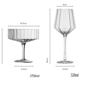 클래식 아메리칸 스타일 꽃 튤립 와인잔 크리스탈 글라스 301-400ml 용량 버건디 & 레드 호텔용 - Product Image 1