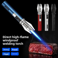 Briquet torche à jet rechargeable coupe-vent pour cigares, barbecue, camping, soudage, pistolet de pulvérisation portatif haute puissance, coupe-vent, best-seller