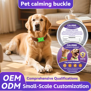 개를위한 OEM 소프트 스트라이프 디자인 실리콘 진정 펜던트 고양이 스트레스 불안 완화 파이팅 긁힘 짖는 소리 용 리본 - Product Image 3