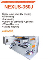 Impresora de etiquetas UV de 35 cm con máquina de troquelado y laminación, impresora de vinilo, impresora de etiquetas metálicas de PP, PE, PET, BOPP