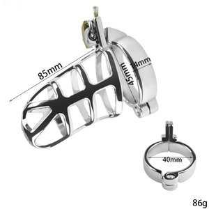 Лидер продаж, 3 размера, кольцо целомудрия, устройство из алюминиевого сплава, полузакрытая клетка целомудрия, секс-игрушки для мужчин - Product Image 3