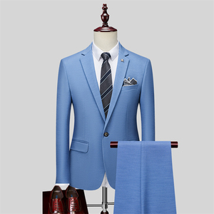 Pak Heren Tweedelige Zakelijke Professionele Formele Kleine Pak Koreaanse Versie Slim-Fit Beste <span class=keywords><strong>Man</strong></span> Bruidegom Trouwjurk - Product Image 6