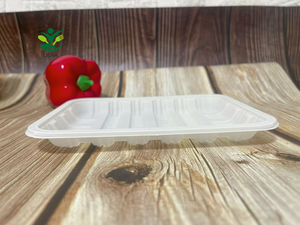 <span class=keywords><strong>Precio</strong></span> de fábrica de 7 pulgadas, almidón de maíz desechable, bandeja rectangular biodegradable, placa de almidón desechable biodegradable para frutas - Product Image 5