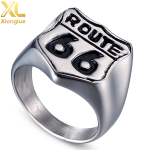 Men's <b>Skull</b> Cross <b>Ring</b> Stainless Steel Punk Style Fashion Jewelry Gift 27067 - Product Image 2