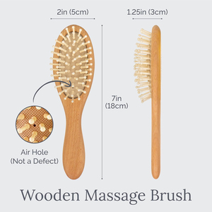 Set de Regalo para Bebé de Madera <span class=keywords><strong>Ultra</strong></span> Suave con Logotipo Personalizado, <span class=keywords><strong>Cepillo</strong></span> y Peine de Pelo de Cabra Natural, <span class=keywords><strong>Cepillo</strong></span> Corporal para Recién Nacidos y Niños Pequeños, Tipo de Extensión de Cabello - Product Image 3
