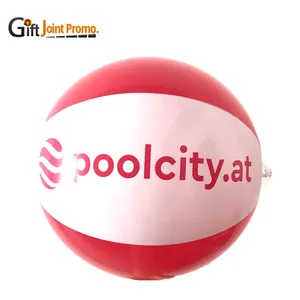 Pelota de playa inflable personalizada, juguete de playa de PVC de 16 pulgadas con logotipo