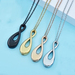 Collier pendentif urne funéraire orthodoxe pour enfants en acier inoxydable, modèle Infinity Always, etc. - Product Image 6