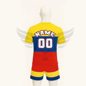 Uniformes de Fútbol Juveniles al por Mayor, Conjuntos Personalizados de Camisetas de Fútbol de Colombia para Hombre, Kits de Fútbol Completos - Product Image 4