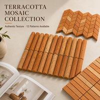 Carrelage en mosaïque de terre cuite rustique pour mur de fond, restaurant, café, hôtel, bar, décoration commerciale