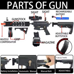 Pistola Giocattolo Elettrica Splat Blaster Viper M4A1 per Bambini, Gioco di Tiro all'Aperto, Competizione di Tiro Reale, Pistola Giocattolo M416 - Product Image 3