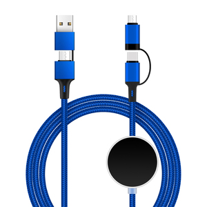 Cavo di Ricarica LED Promozionale con Logo Personalizzato 100cm 6-in-1 Cavo USB Luminoso per Dispositivi Mobili 8Pin <span class=keywords><strong>L</strong></span> e USB-<span class=keywords><strong>C</strong></span> - Product Image 4