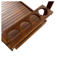 Carro de Almacenamiento Multicapa con Ruedas, 1 Año de Garantía, OEM/ODM, Alta Calidad, Certificado FSC, Superficie Superior de Acacia, 58x100x80cm, 2 Ruedas