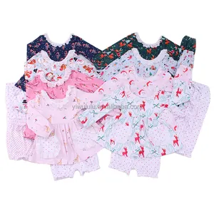 Комплект одежды для девочек на Рождество, Новое поступление, наряды для маленьких девочек с рюшами