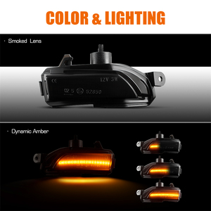 Luz de Señal de Giro LED Ámbar Dinámica para Espejo Retrovisor, 2 Piezas, para Skoda <span class=keywords><strong>FABIA</strong></span> NJ3 NJ5 2014.08+ RAPID NH1 NH3 TOLEDO IV KG3 - Product Image 2