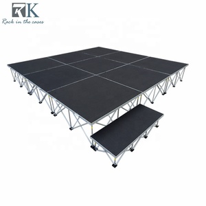 Escenario Portátil Plegable de Aluminio Tipo Araña para Eventos, Bodas, Conciertos, 4x4 pies, Podio Móvil para Baile - Product Image 1