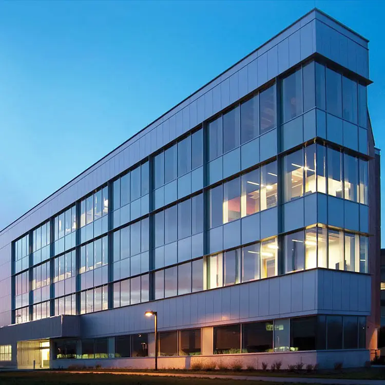 Hochwertige isolierte Glasfassade flach gebogen strukturelle doppelt verglaste Glasfassade China Fabrik heiß Verkaufs preis pro m2