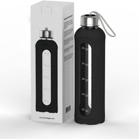 Bouteille d'eau en verre avec logo personnalisé, conteneur de 550 ml ou 750 ml, bouteille d'eau brassage, thé fait à la main, pour le sport, 1 l