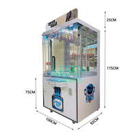 Vente directe usine : Machine à griffes en métal à monnayeur avec interface anglaise pour jeu de distribution de prix d'amusement pour enfants