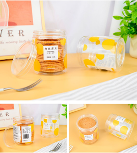 Kemasan Kue Plastik PET Transparan Laris Manis, Stoples Penyimpanan Makanan Silinder Multi-Diameter dengan Tutup Ulir - Product Image 5