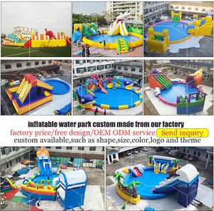 Thương mại Cấp Inflatable Lớn Thương Mại Công Viên Nước, Lâu Đài Trượt Trượt với Hồ Bơi - Product Image 4