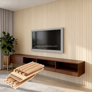 Panneau mural WPC moderne pour chambre à coucher/villa, imitation marbre écologique, grain de <span class=keywords><strong>bois</strong></span> 3D, 21,9x290cm X26mm 3mm, vague verte Sam - Product Image 5