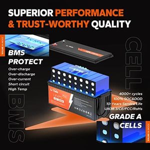 Твердотельный литий-ионный Аккумулятор LiFePO4 200A BMS IP65, 4000 + циклы - Product Image 3