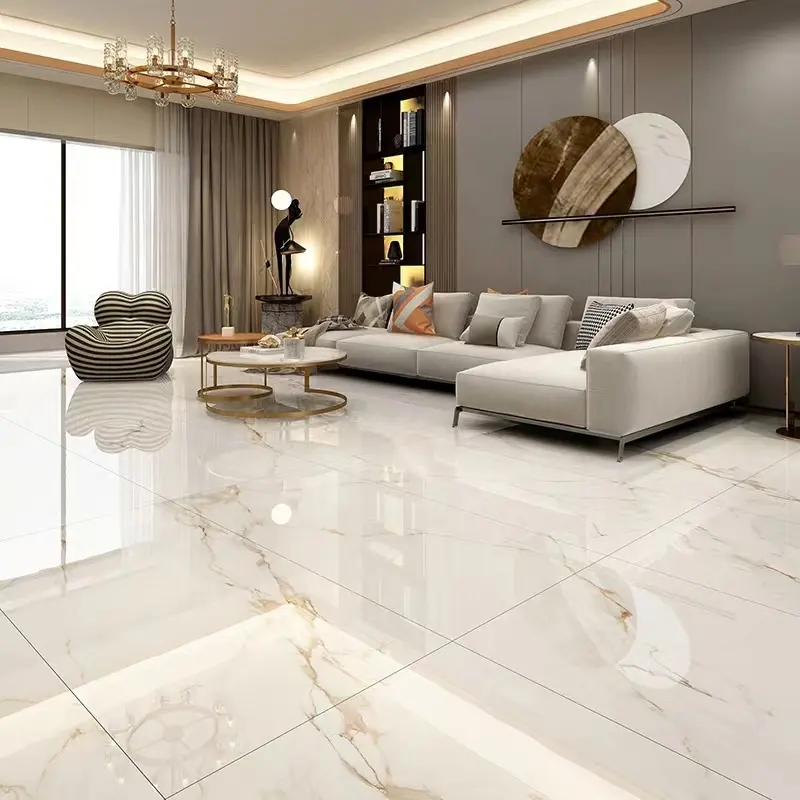 Foshan White Carrelage Porcelanto pavimento in marmo gres porcellanato smaltato completamente lucido