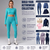 Nouveautés : Ensemble de sport sans couture à manches longues pour femme, taille haute, grande taille, avec logo personnalisé, pour yoga et fitness
