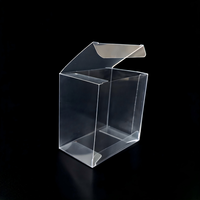Boîte d'emballage en plastique PET/PVC transparente, jetable et écologique, avec gaufrage et double rabat, pour présentoirs de produits, personnalisable