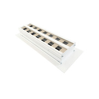 Grille de ventilation linéaire en aluminium réglable pour plafond, diffuseur à 2 fentes, prix usine Ventech HVAC