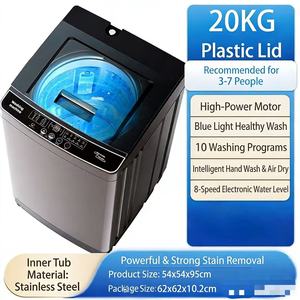 Lavadora Automática Pequeña con Pulsador, de Gran Capacidad, con Función de Secado y Elución Automática para Ropa - Product Image 1