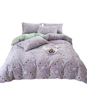 Conjunto de cama com edredon, conjunto de roupa de cama feminina dupla casa