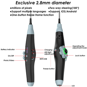 वाई-फाई स्पष्ट बोरस्कोप 720 पी रिज़ॉल्यूशन 6 लिड 4 मिमी हॉटस्पॉट मानव इंजीनियरिंग डिजाइन ios/एंड्रॉइड/पीसी परीक्षण उपकरण - Product Image 6