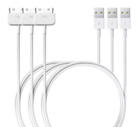 Cable de Carga USB de 30 Pines para iPhone 4, 4S, 3, 3GS, iPod Nano, iPad 1, 2, 3, Cable USB de 30 Pines, 1 Metro