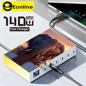 Eonline 3D девушка 140 Вт USB зарядное устройство QI Беспроводное зарядное устройство 4 QC3.0 Быстрая зарядка 6 USB C PD порт зарядная станция для iPhone Samsung