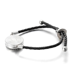 사용자 정의 패턴 스테인레스 스틸 에센셜 오일 아로마 테라피 팔찌 조정 가능한 가죽 팔찌 여성 디퓨저 로켓 보석 - Product Image 6